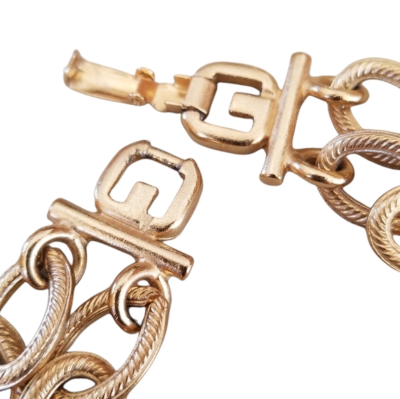 Vintage Diane Von Furstenberg Couture Gold Tone Nautical Statement Necklace - Picture 9 of 14